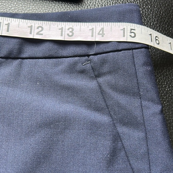 J Crew Bi Stretch Wool Navy Blue Pant Ankle Trouser Pockets Career Sz 4 NEW - Picture 13 of 14